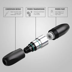 Solong EK157P199 Wireless Rotary Tattoo Gun Kit – 1500mAh Battery, Portable Tool Case, Professional Tattoo Machine for Beginners & Artists