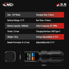 CNC E77 Wireless Tattoo Machine Dual Batteries