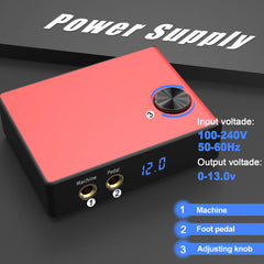 Solong Rotary Tattoo Kit Complete for Starters EK128B-1