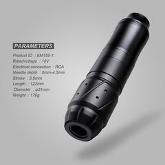 Hawink Tattoo Rotary Machine Wireless Pen Kit with 2 Batteries EM155KITP155-1